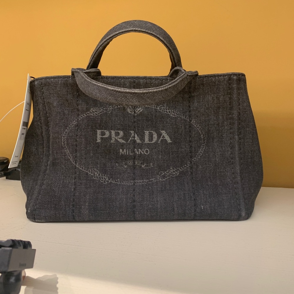 Prada Black Denim Tote
